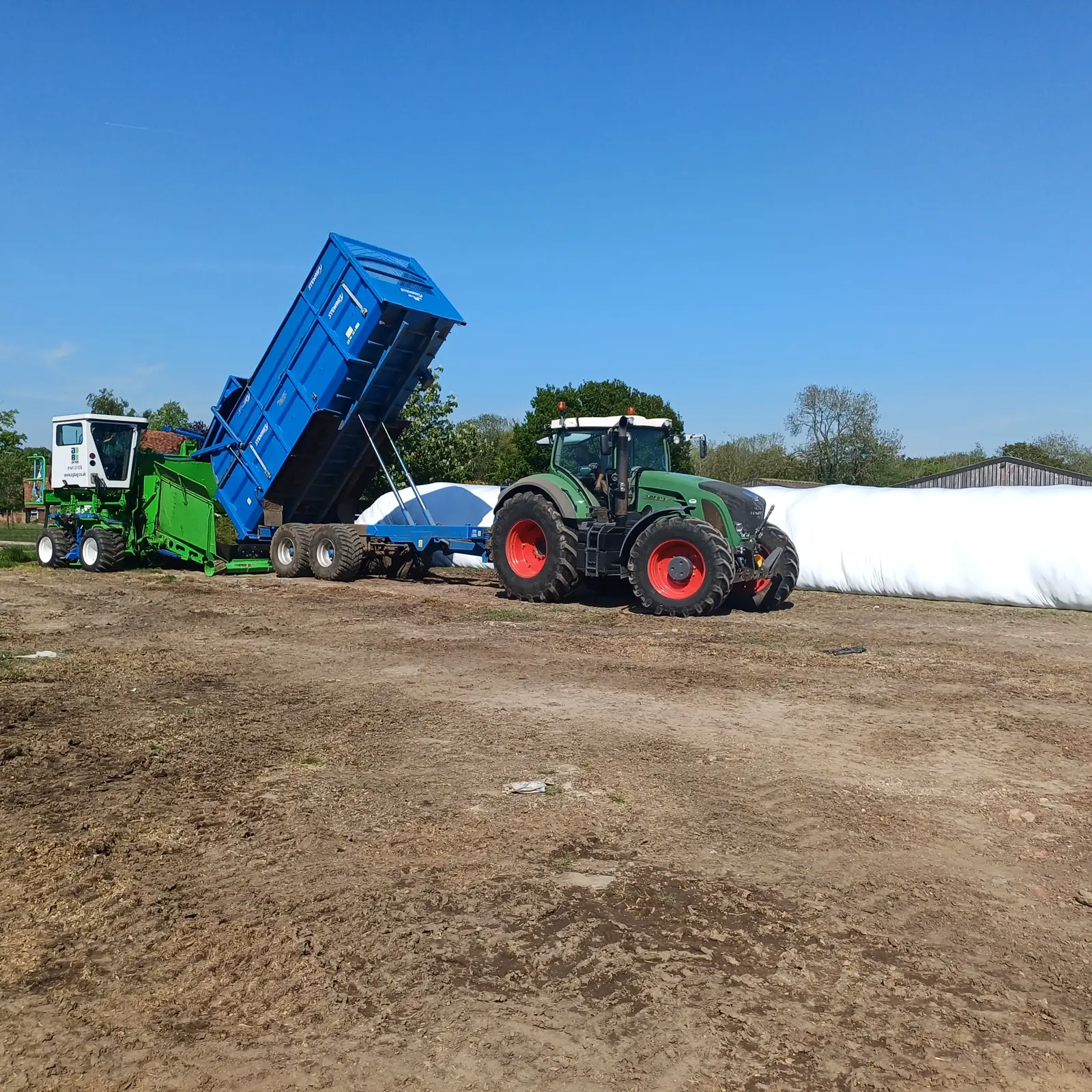 14ft diameter tracked bagger ready to leave the yard